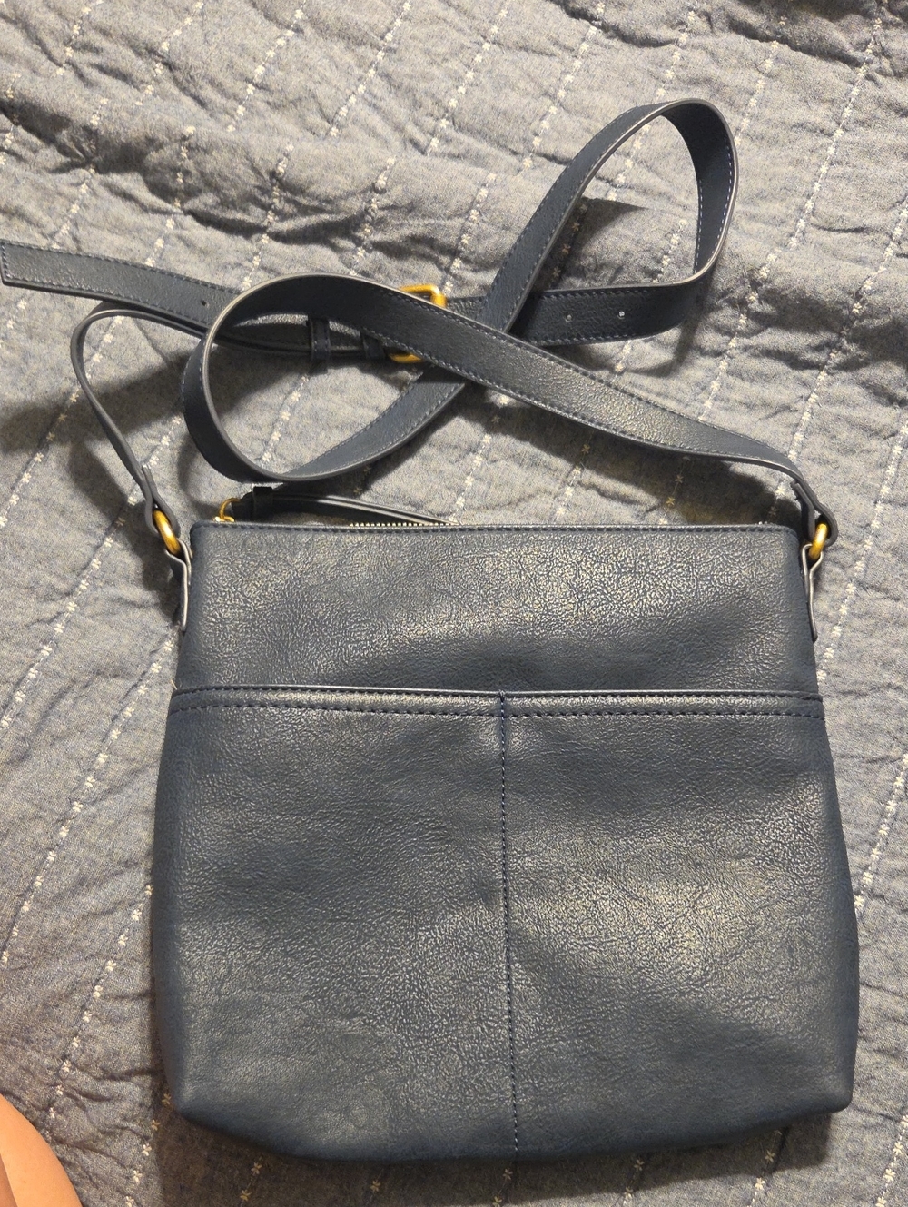 Sonoma Classic Navy Crossbody Bag - Sleek Everyday Shoulder Bag